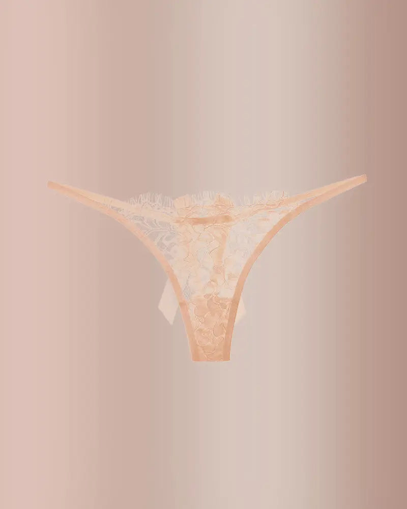 Curvvvy® BlossomLace – Eyelash Lace Strappy Floral Bow Thong curvvvy