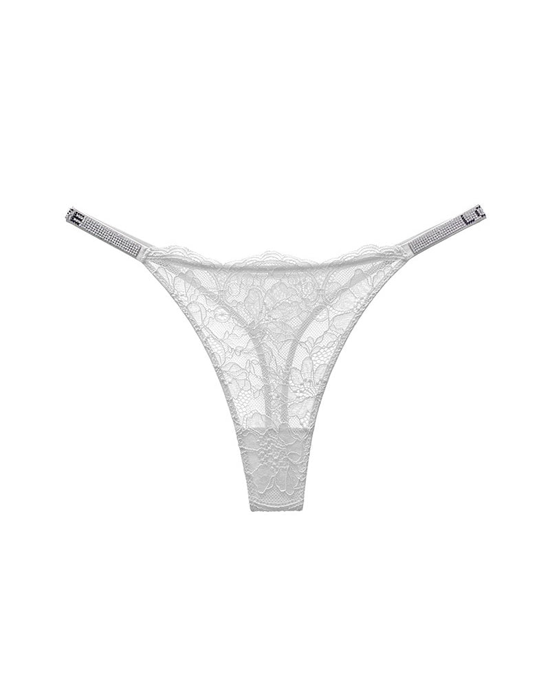 Curvvvy® BlossomLace – Lace Thong with Sparkling Details curvvvy