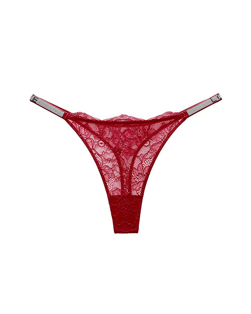 Curvvvy® BlossomLace – Lace Thong with Sparkling Details curvvvy
