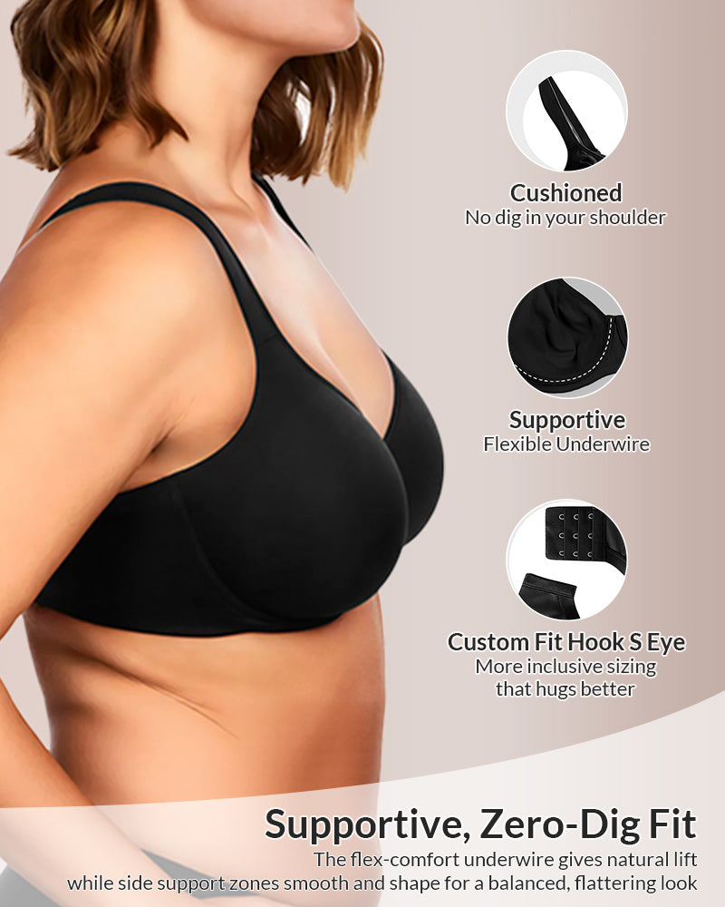 Curvvvy® Soft Plus Size Full Coverage Unlined Minimizer Bra