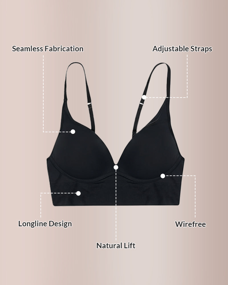 Curvvvy® Deep V Wireless Lift Bra curvvvy