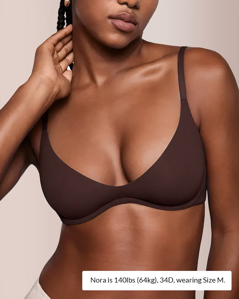 Curvvvy® Unlined Underwire Sexy Demi Balconette Bras Set