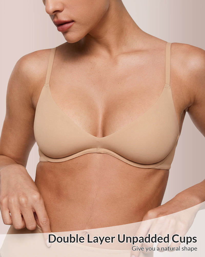 Curvvvy® Unlined Underwire Sexy Demi Balconette Bras Set