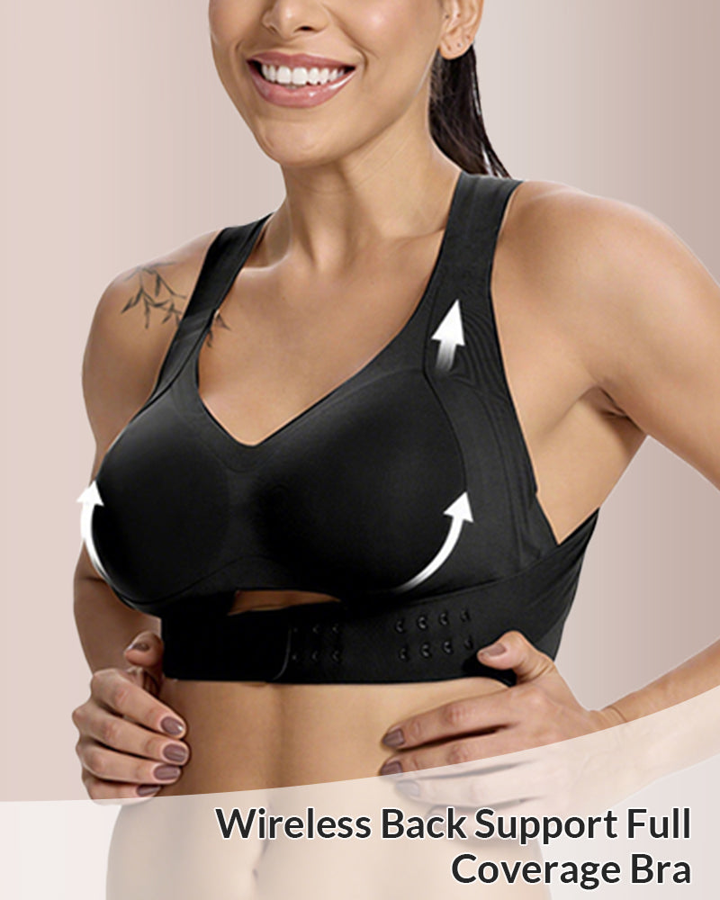 Curvvvy® Front Closure Cross-Back Wireless Posture Bra