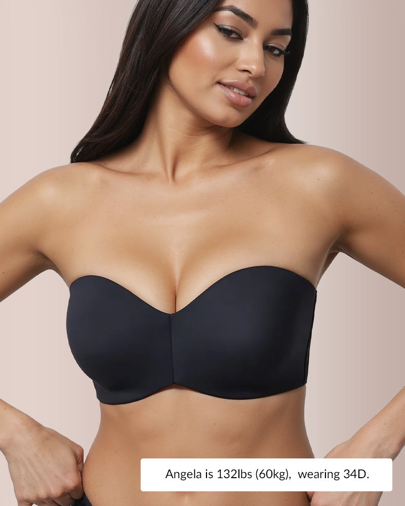 Curvvvy® Invisible Strapless Minimizer Bandeau Bra