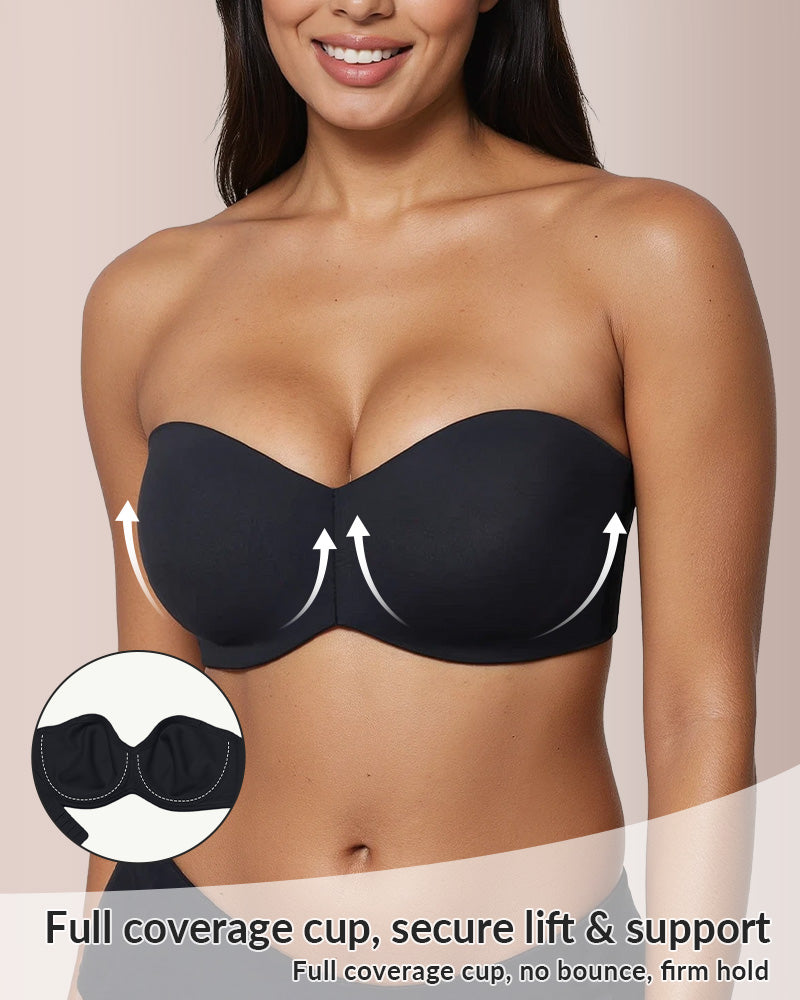 Curvvvy® Invisible Strapless Minimizer Bandeau Bra