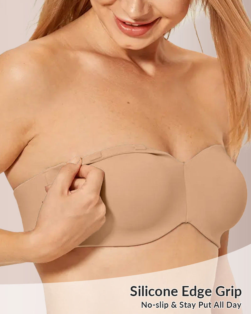 Curvvvy® Invisible Strapless Minimizer Bandeau Bra