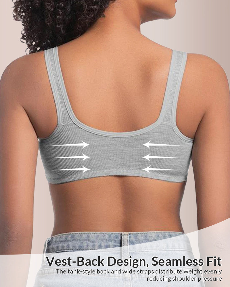 Curvvvy® Easy-On Front Closure Wireless Support Bra