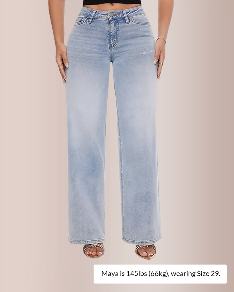 Curvvvy® Mid-low Rise Baggy Jeans Curvvvy-US