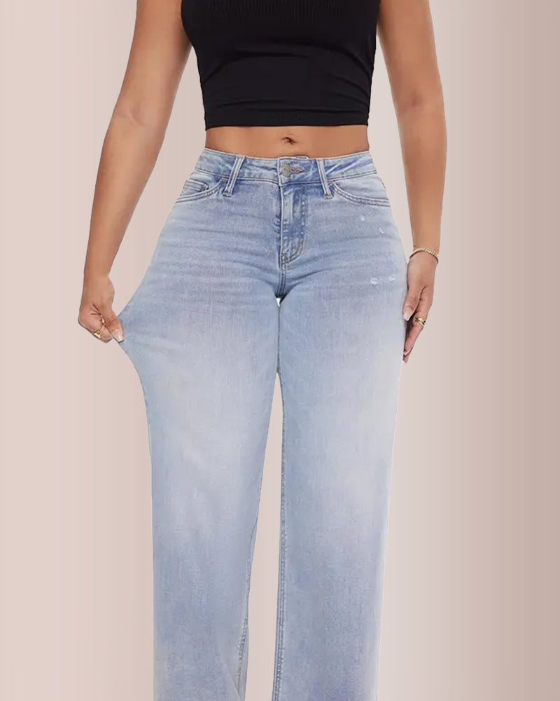 Curvvvy® Mid-low Rise Baggy Jeans Curvvvy-US