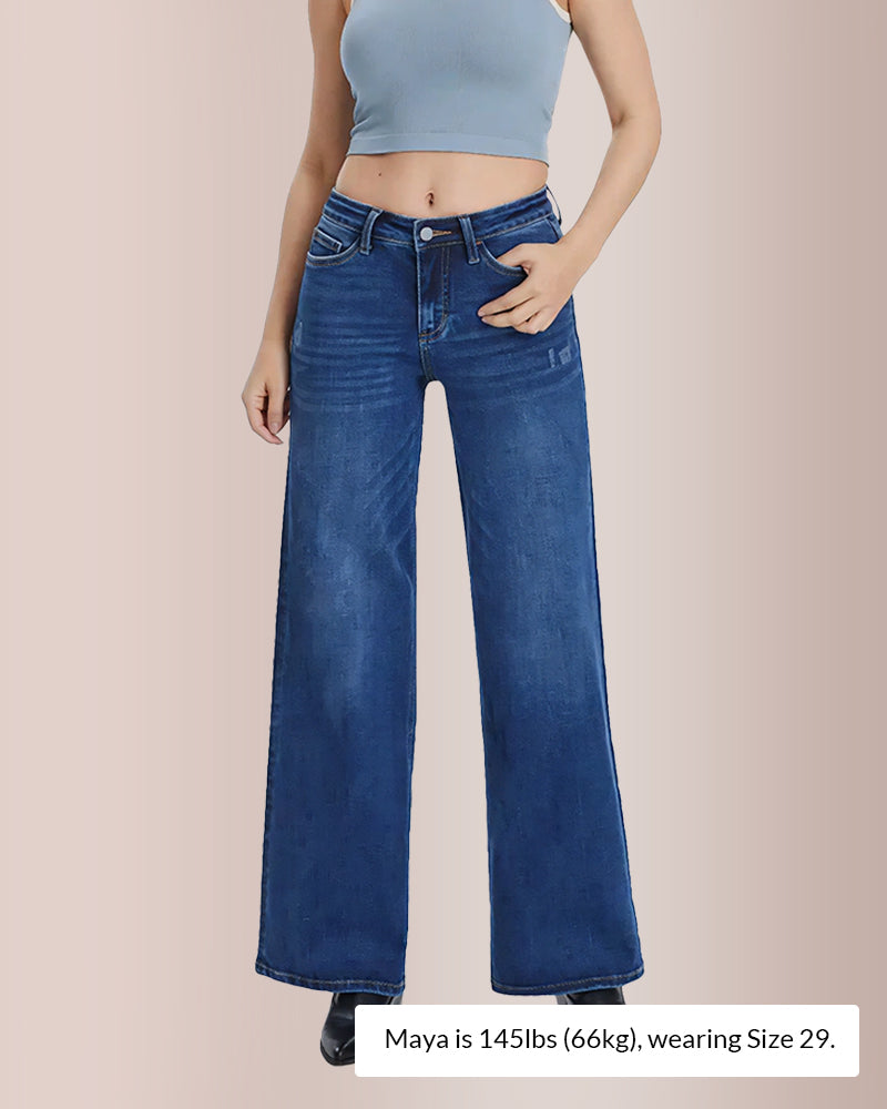 Curvvvy® Mid-low Rise Baggy Jeans Curvvvy-US