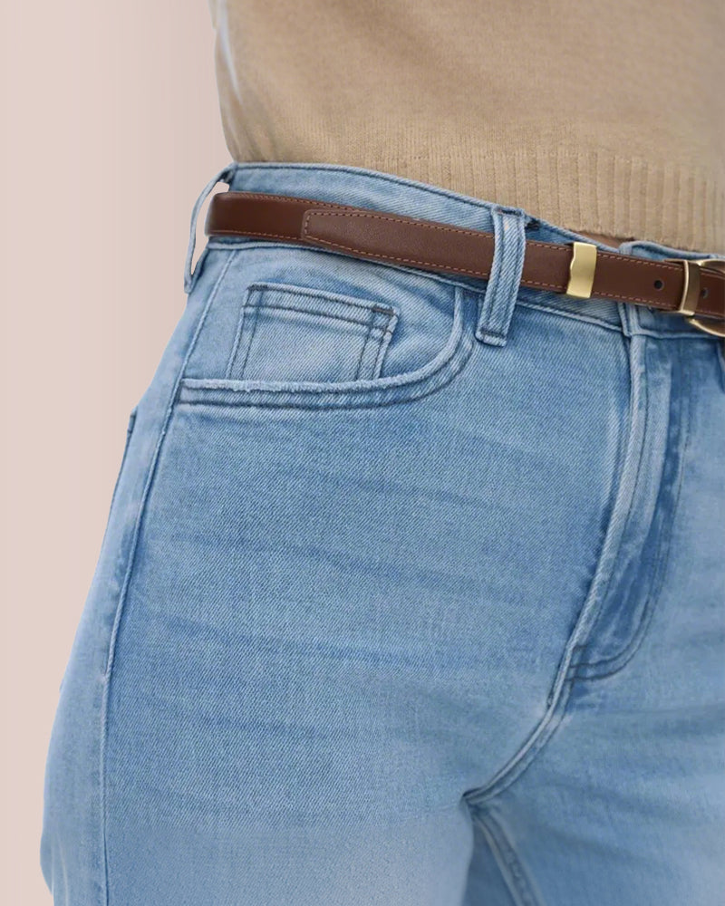 Curvvvy® Stretchy High Waist Wide Leg Jeans Curvvvy-US