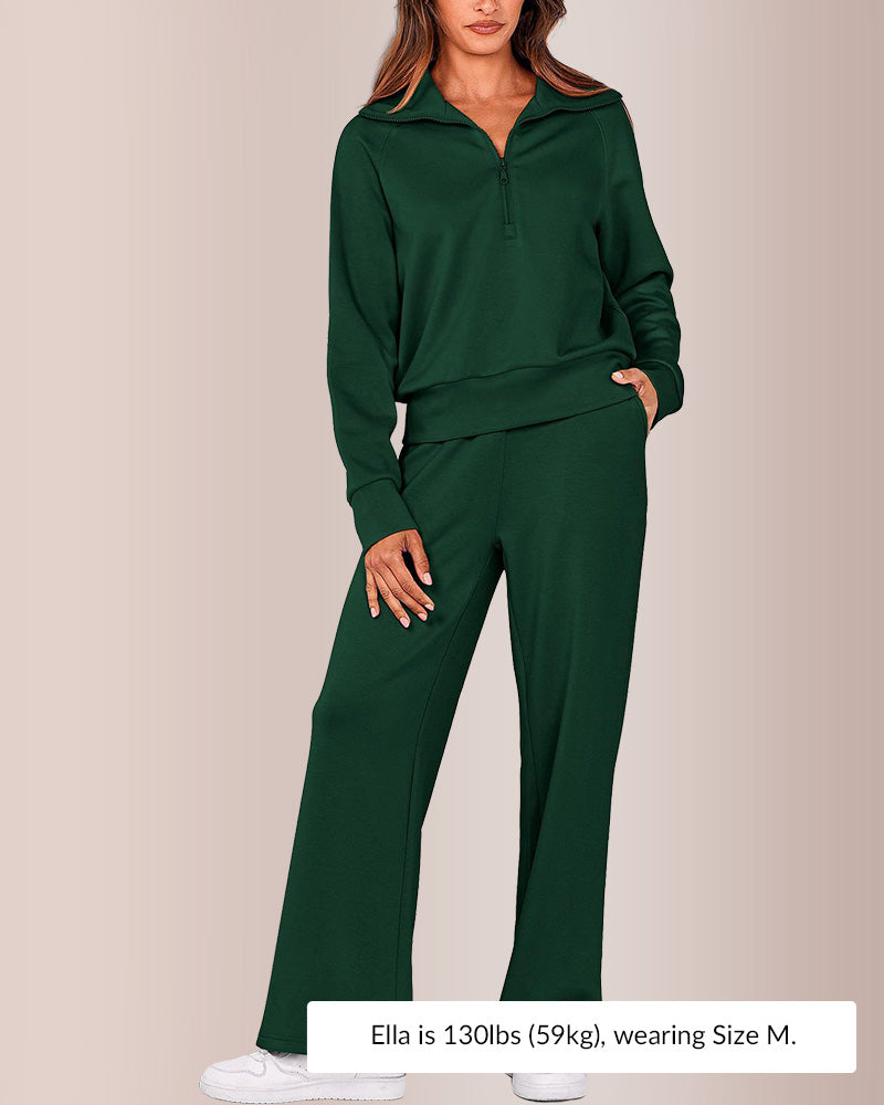 Curvvvy®Women's Casual 2-Piece Sweatsuit Set