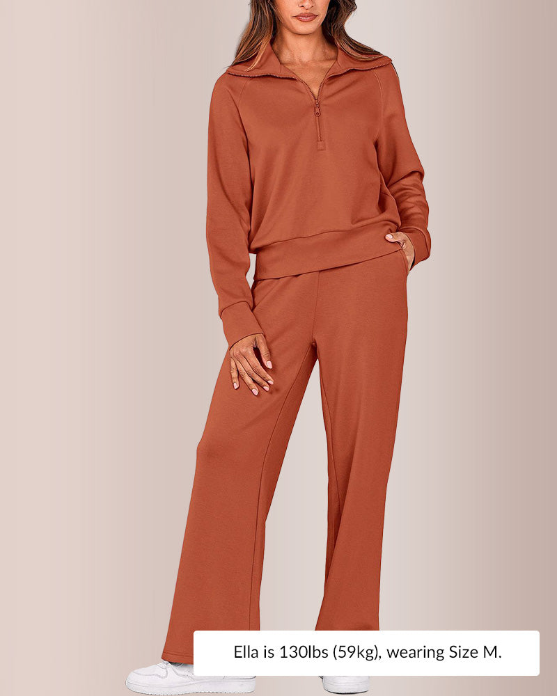 Curvvvy®Women's Casual 2-Piece Sweatsuit Set