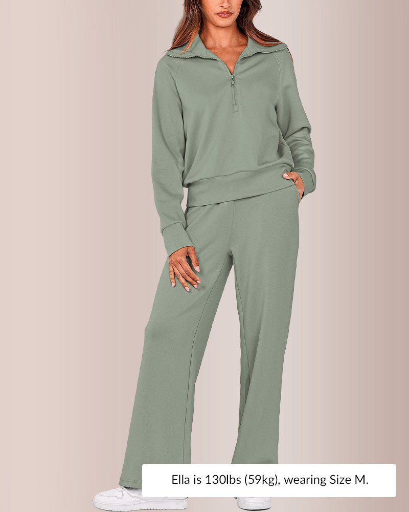 Curvvvy®Women's Casual 2-Piece Sweatsuit Set