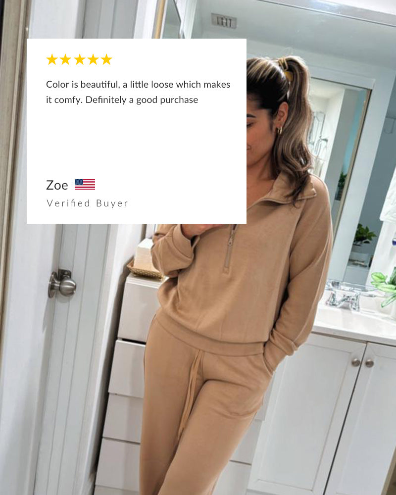 Curvvvy®Women's Casual 2-Piece Sweatsuit Set