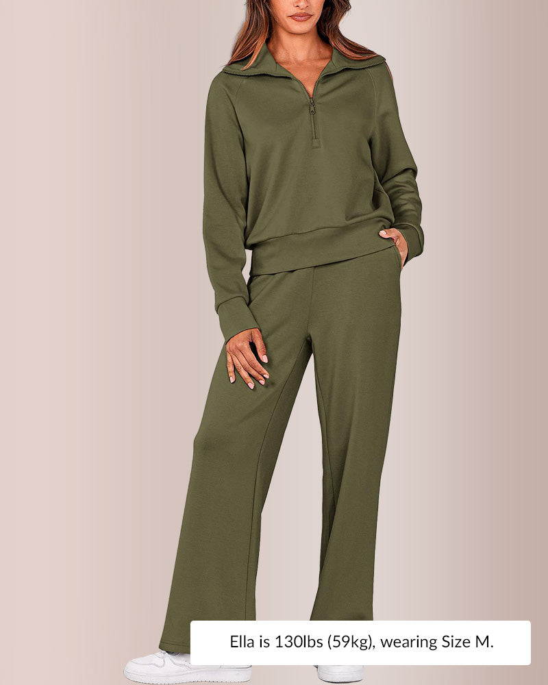 Curvvvy®Women's Casual 2-Piece Sweatsuit Set
