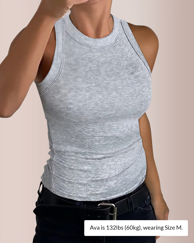 Curvvvy® Revival Ribbed Knit Essential Tank