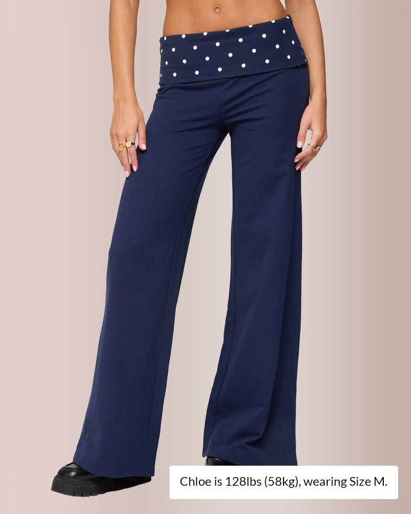 Curvvvy® Polka Dot Foldover Pants