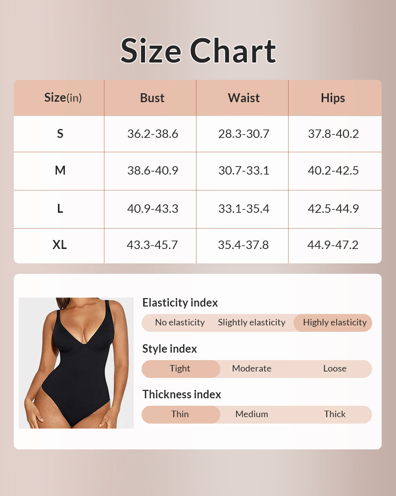 Curvvvy® CurveFlex - V Neck Bodysuit Tummy Control Shapewear Curvvvy-US