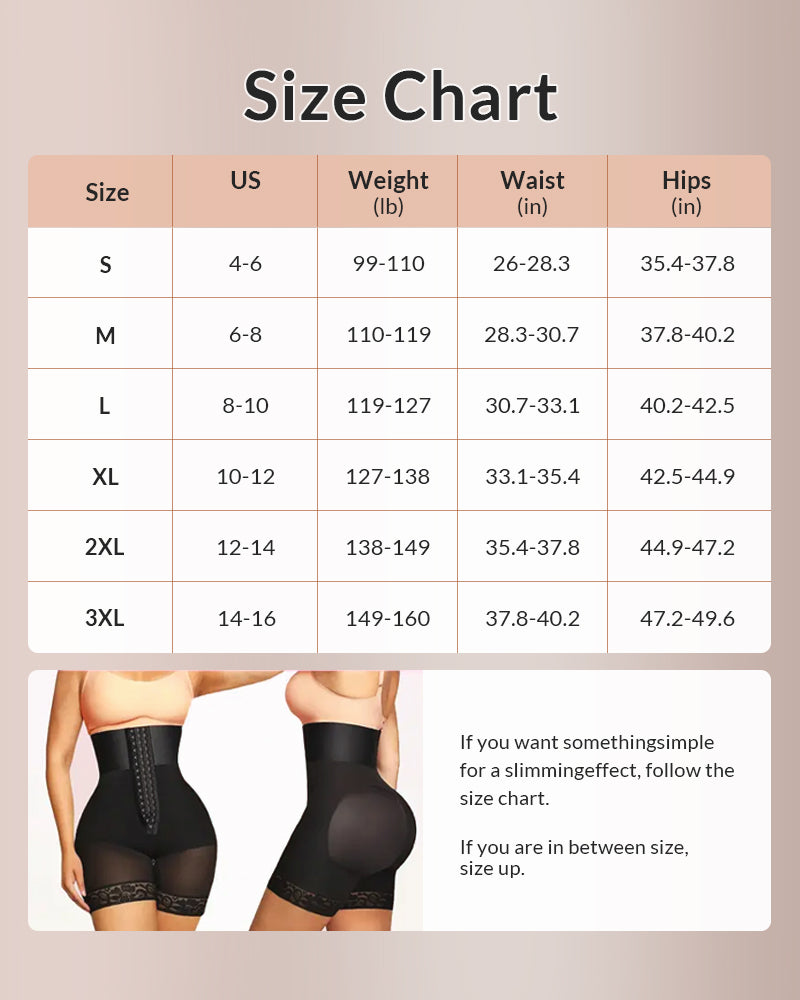 Curvvvy® CurveFlex - High Waist Butt Lift Girdle Shorts Curvvvy-US