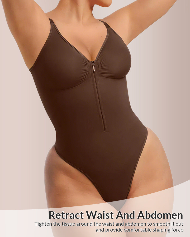 Curvvvy® Seamless Heart-Neck Thong Bodysuit