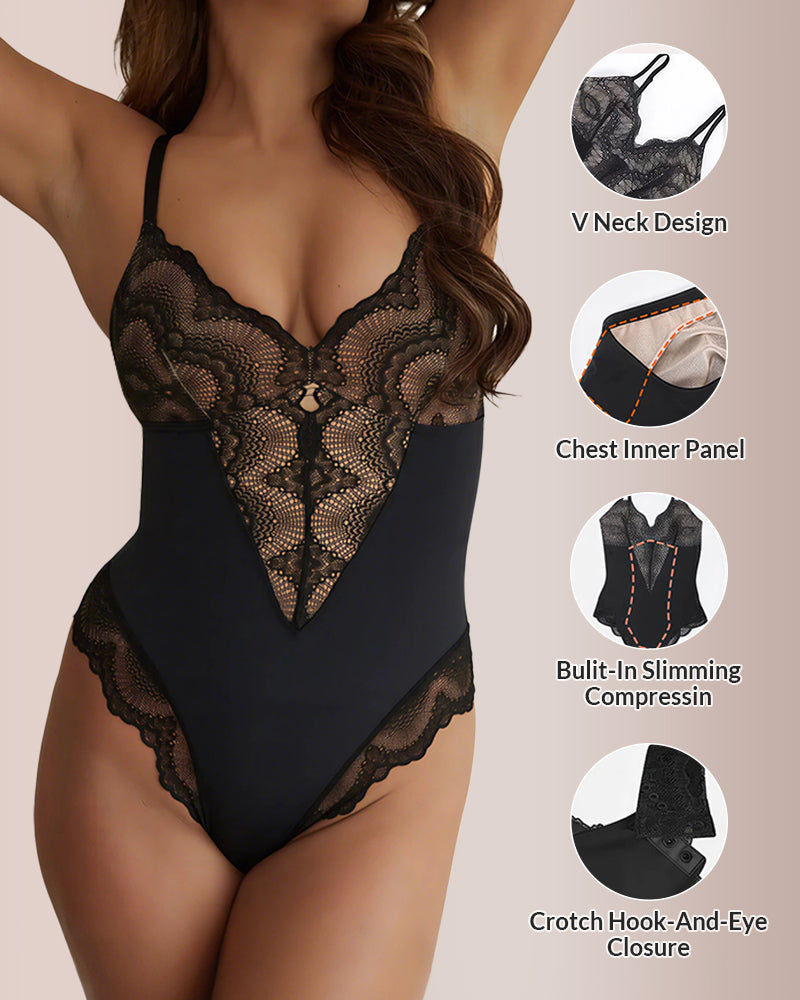 Curvvvy® Sculpting Lace Shapewear Bodysuit