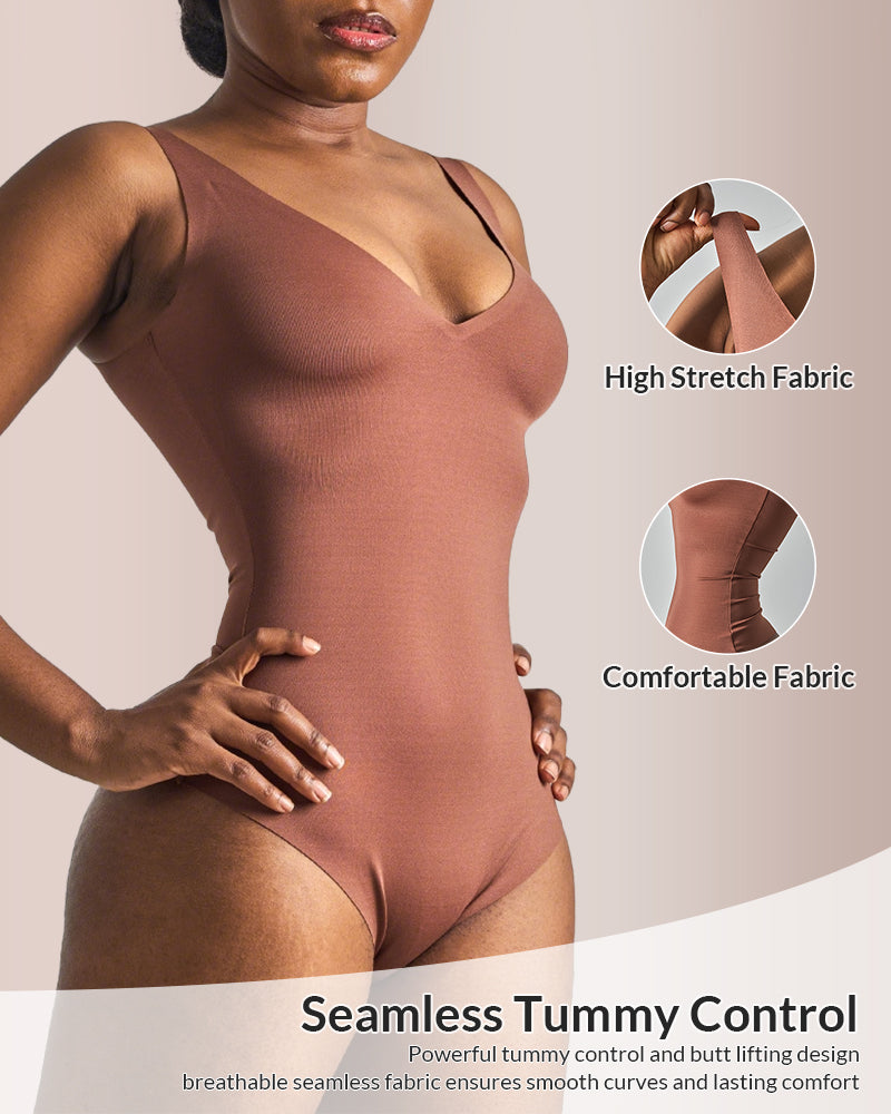 Curvvvy® Seamless Tummy Control Shapewear Bodysuit