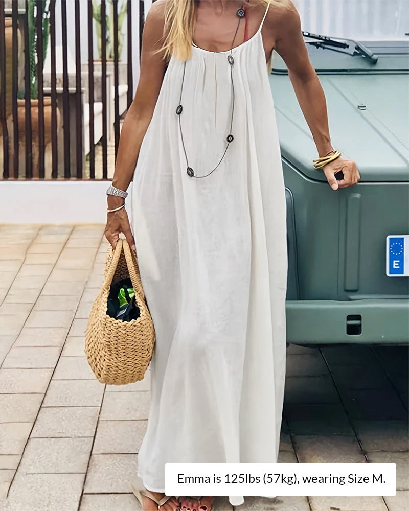 Curvvvy® CozyWear – Solid Color Backless Cami Dress curvvvy