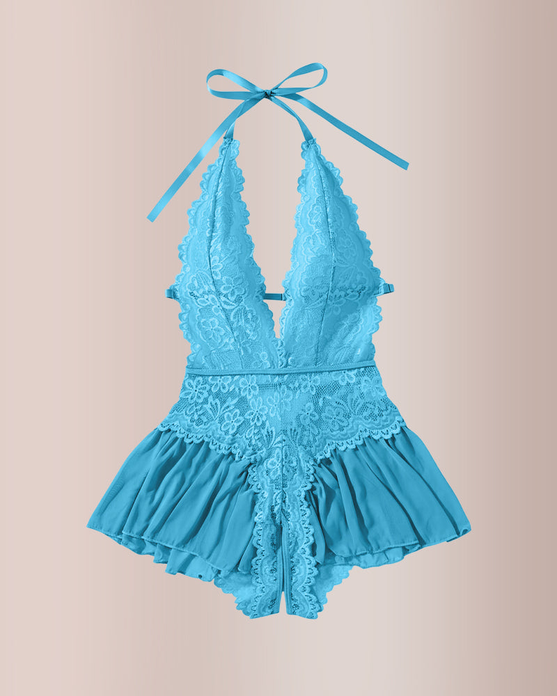 Curvvvy® Women’s Lace Teddy Seamless Push-Up Bodysuit