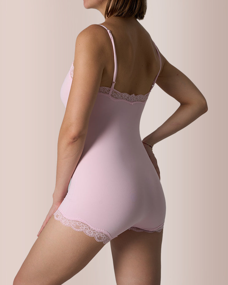 Curvvvy® Women’s Lace Trim Spaghetti Strap Lightweight Playsuit