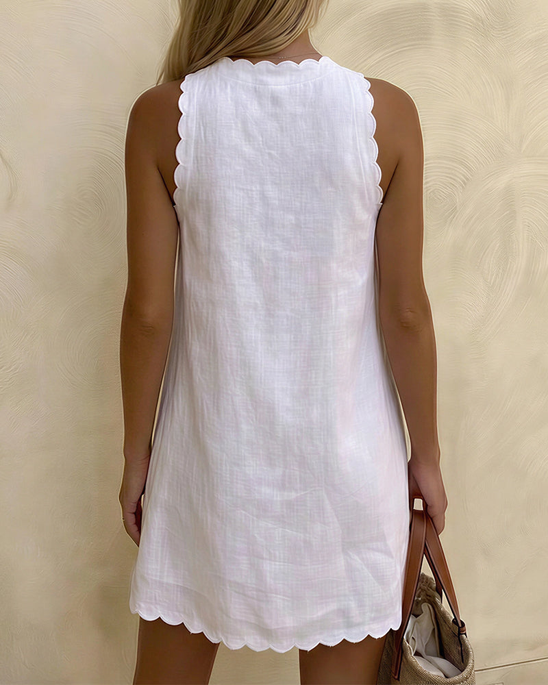 Curvvvy® The Coastal Escape Sleeveless Swing Dress