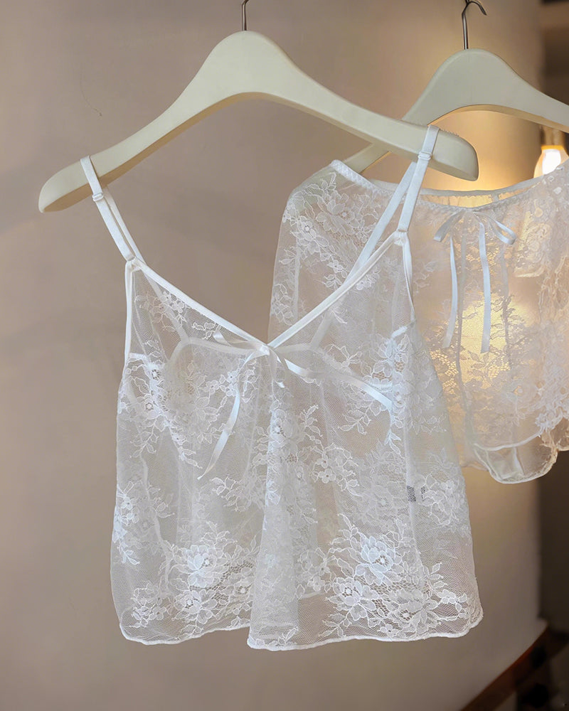 Curvvvy® Sexy Transparent Lace Pajama Set