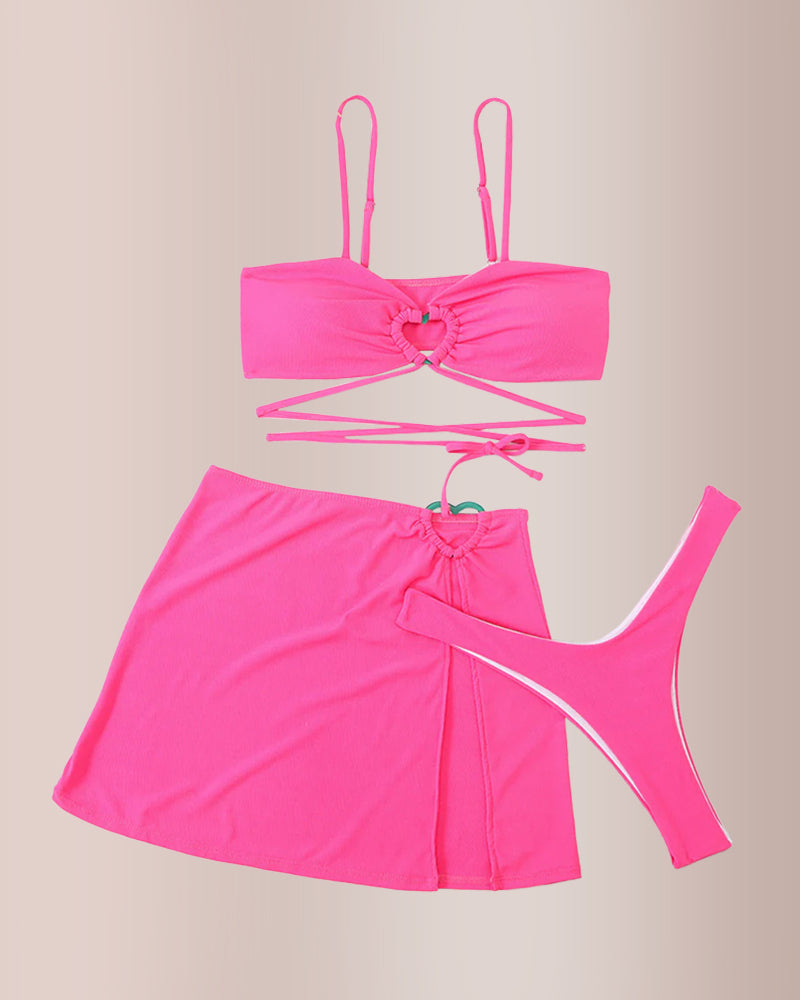 Curvvvy® Fashion Hollow Out Lace Up Swimwear Set