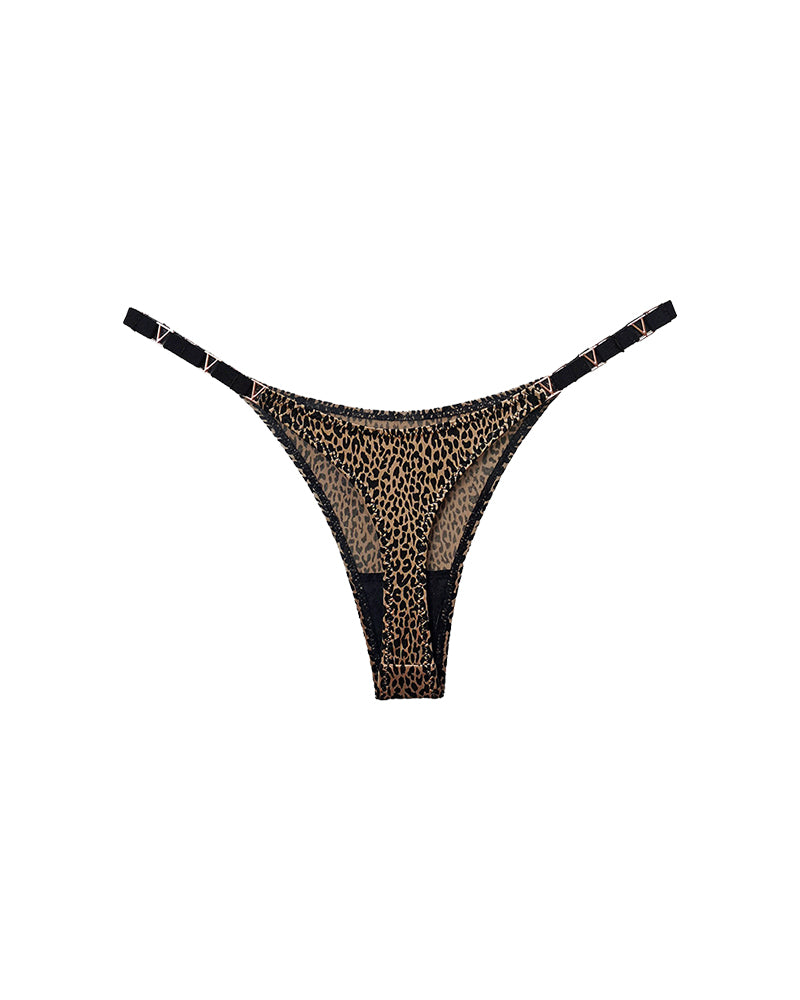 Curvvvy® Metal V-Cut Low-Rise Ice Silk Thong