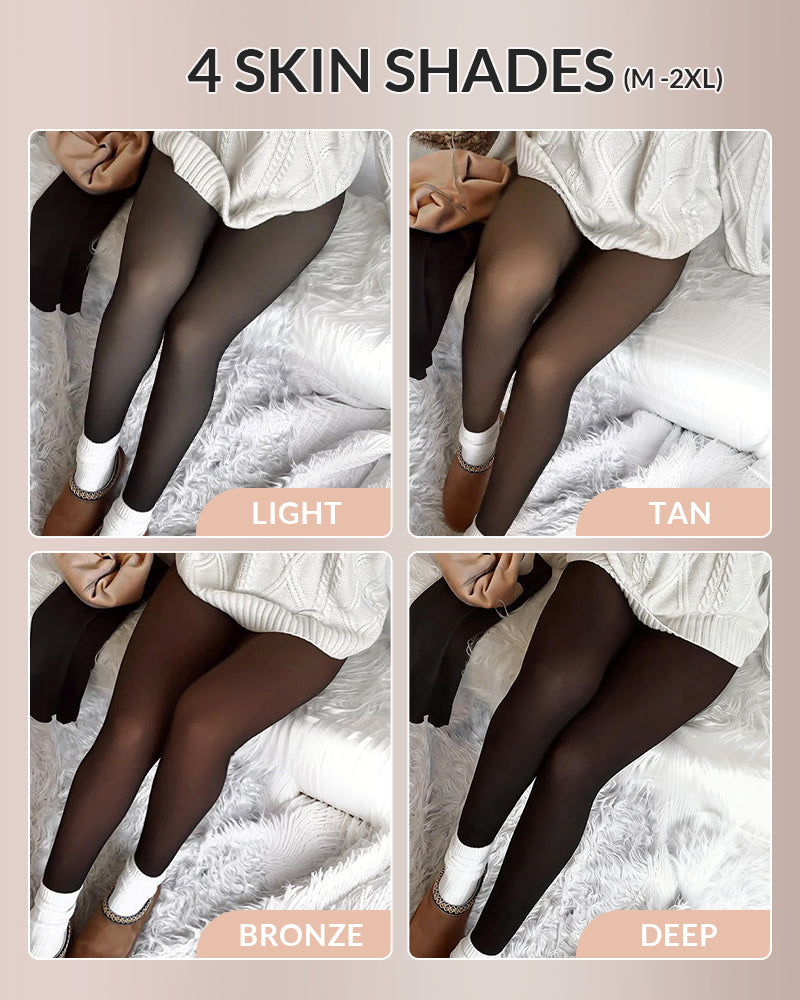 Curvvvy® Translucent Fleece-Lined Tights curvvvy