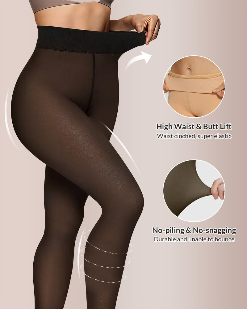 Curvvvy® Opaque Fleece Lined Slimming Tights Curvvvy-US