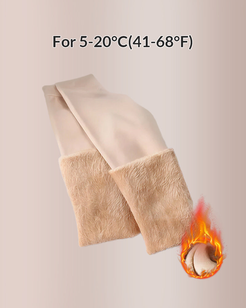 Curvvvy® Semi-Transparent Single Seam Fleece Lined Tights Curvvvy-US