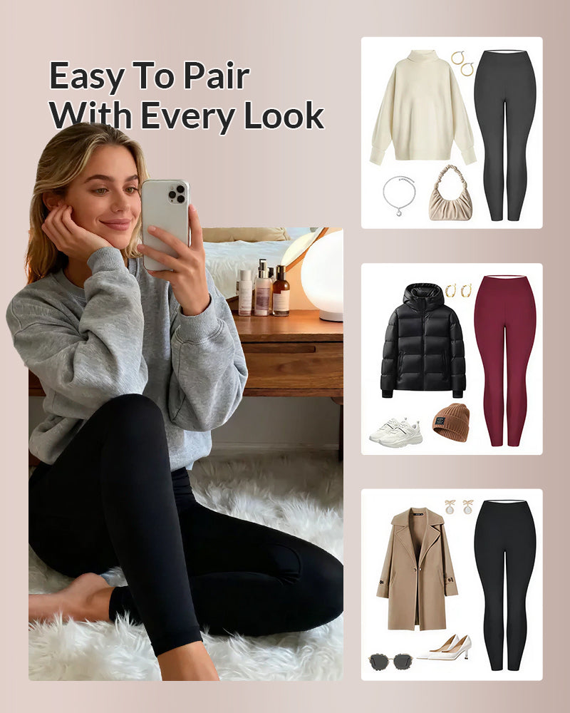 Curvvvy® Warm Thick FLeece Lined Leggings Curvvvy-US