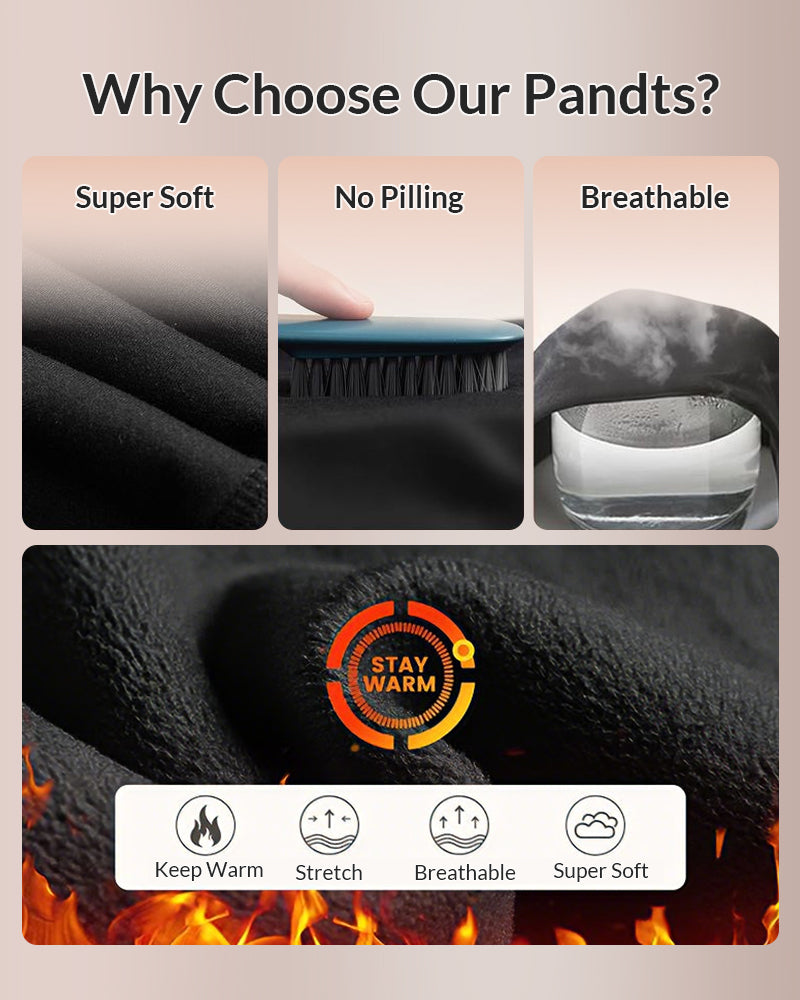 Curvvvy® Fleece-Lined High-Waist Leggings with Pockets Curvvvy-US