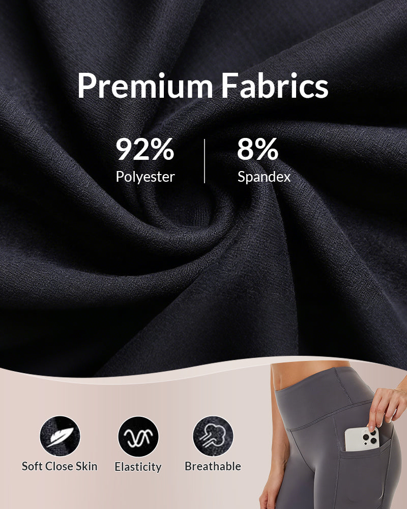 Curvvvy® Fleece-Lined High-Waist Leggings with Pockets Curvvvy-US