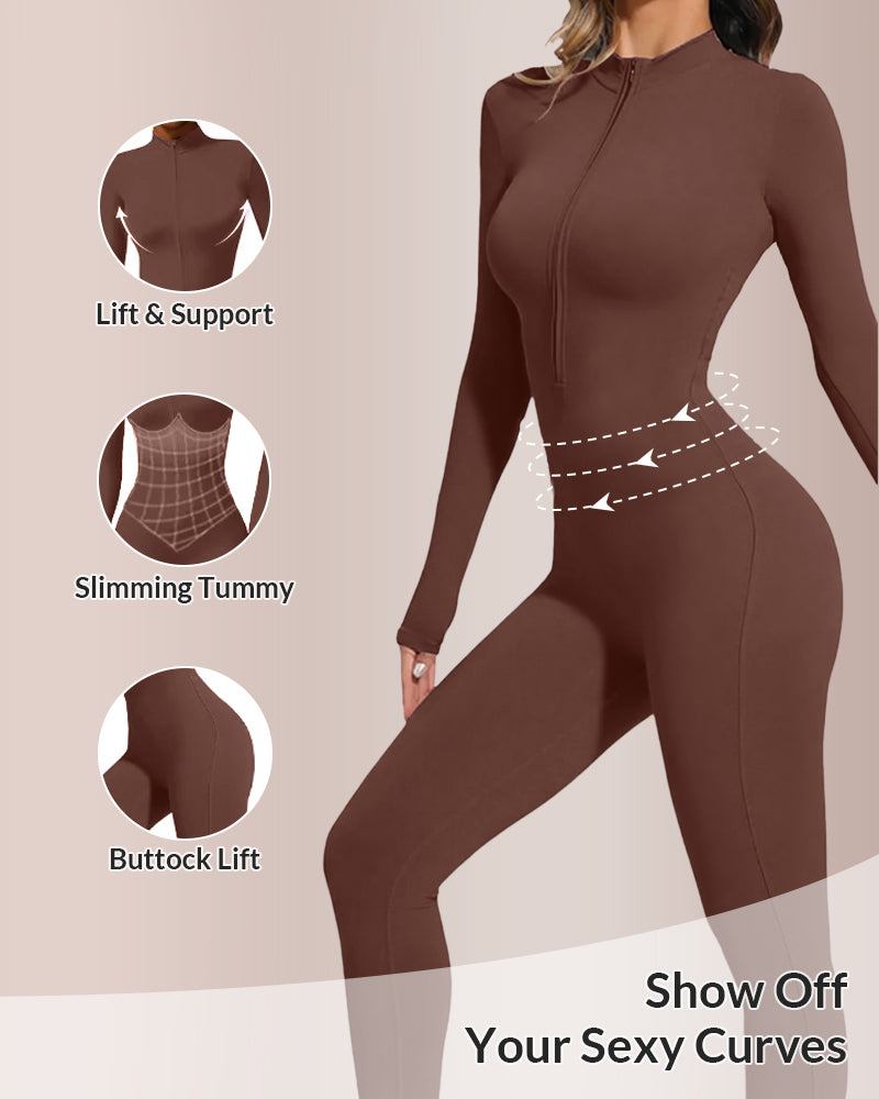 Curvvvy® Fleece Slim-Fit Winter Training Jumpsuit