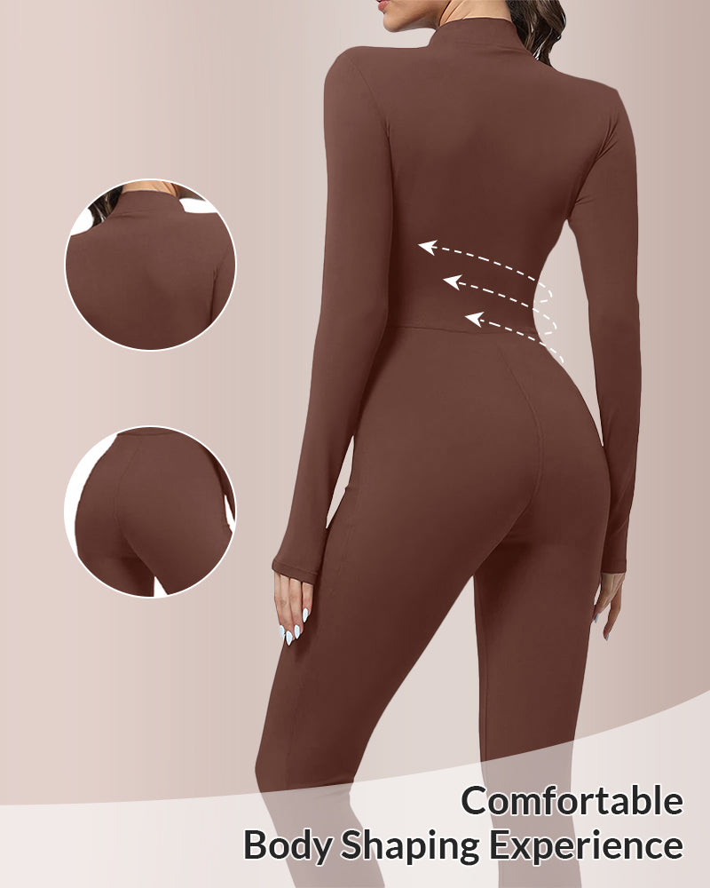 Curvvvy® Fleece Slim-Fit Winter Training Jumpsuit