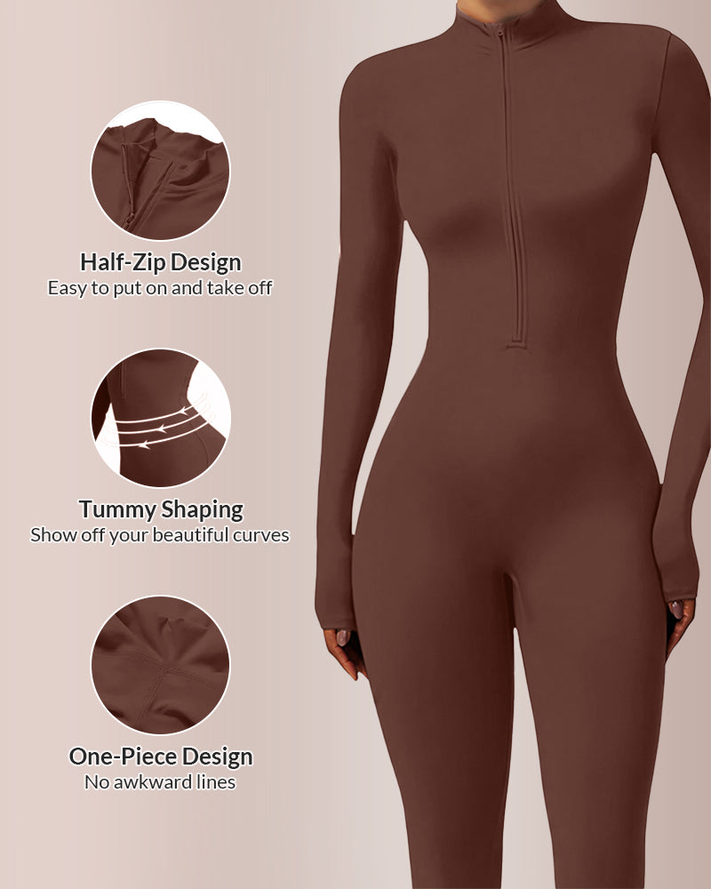 Curvvvy® Fleece Slim-Fit Winter Training Jumpsuit