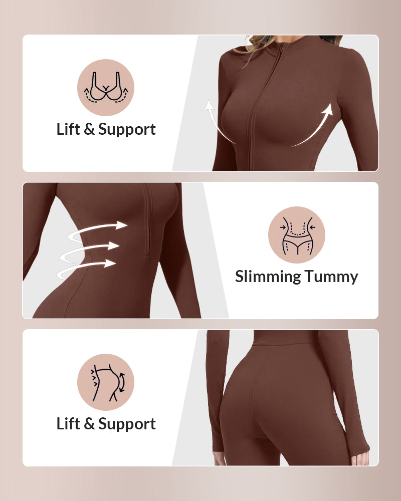 Curvvvy® Fleece Slim-Fit Winter Training Jumpsuit