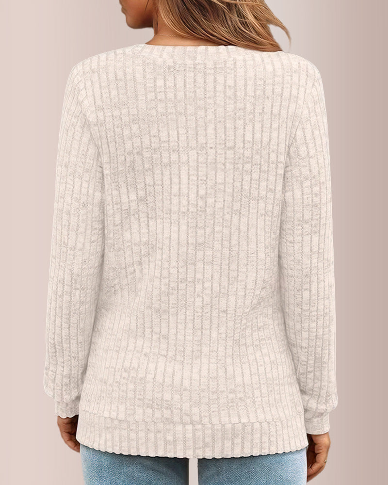 Curvvvy® Women’s V-Neck Long Sleeve Tunic Top