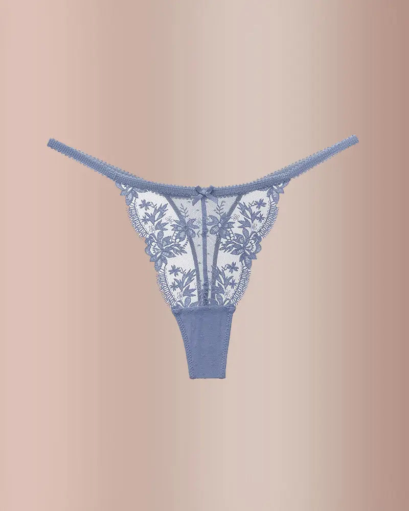 Curvvvy® BlossomLace – French Embroidered Sheer Lace Thong curvvvy