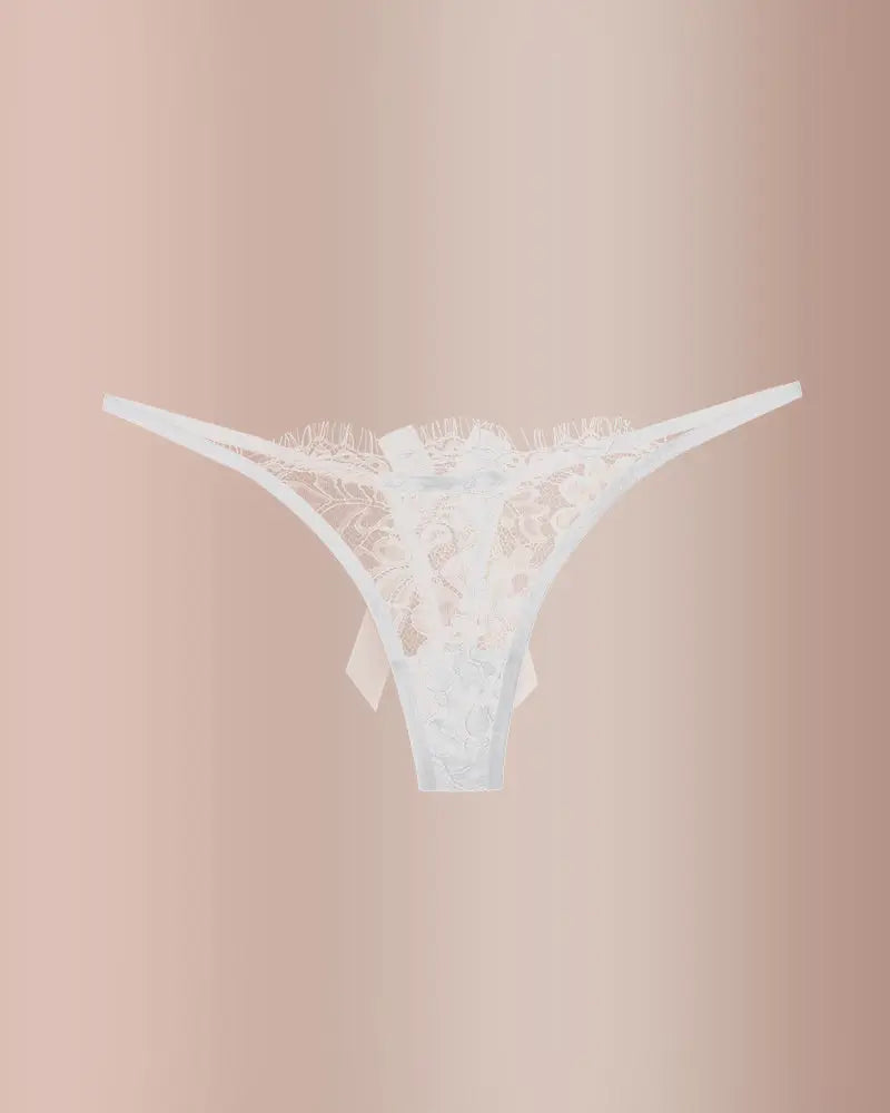 Curvvvy® BlossomLace – Eyelash Lace Strappy Floral Bow Thong curvvvy