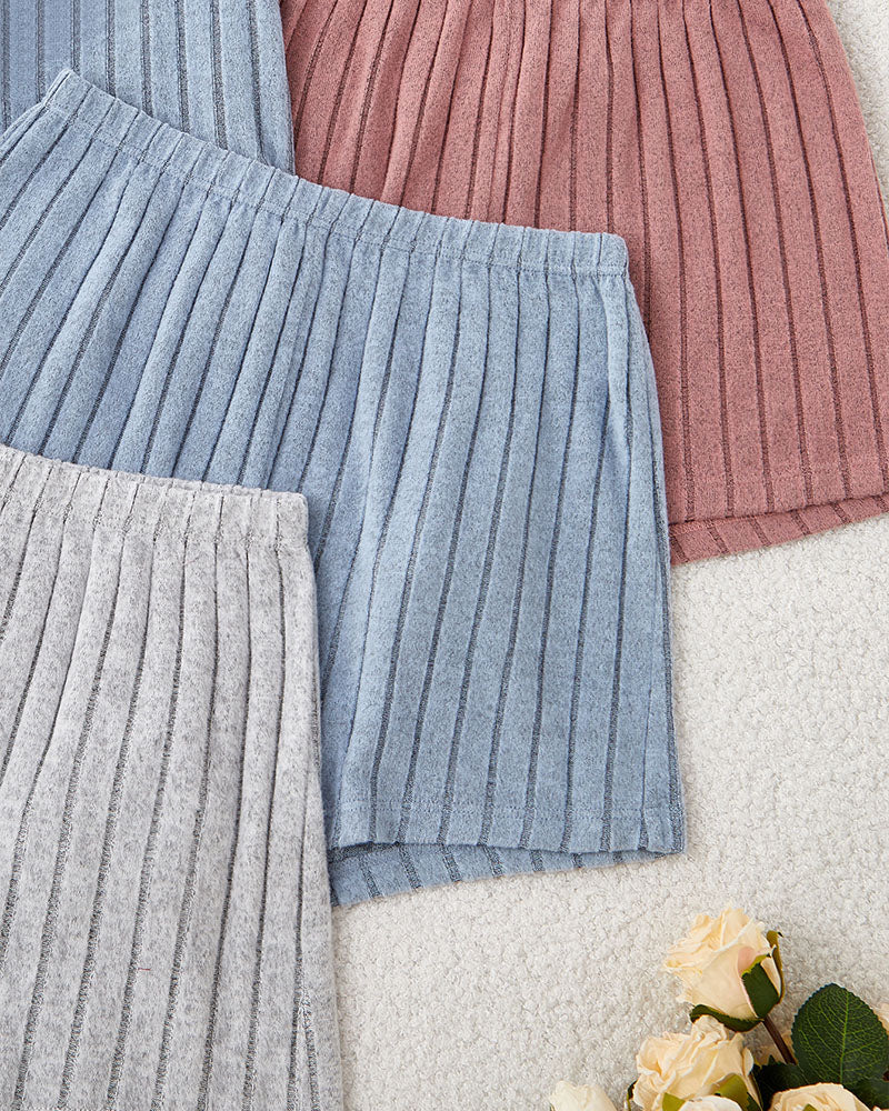 Curvvvy® Ribbed Tank & Shorts Lounge Set