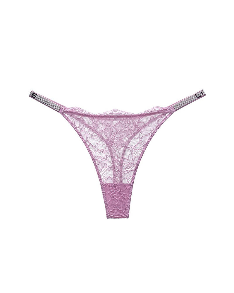 Curvvvy® BlossomLace – Lace Thong with Sparkling Details curvvvy